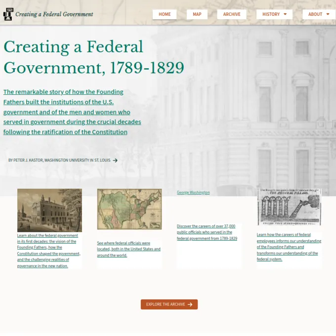 "screenshot of the Creating a Federal Government website"